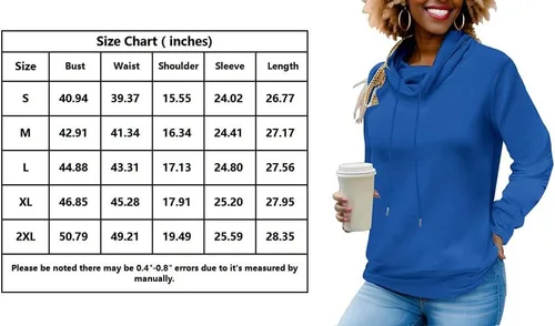 Vista 3 de Nimsruc Sudadera casual de manga larga para mujer