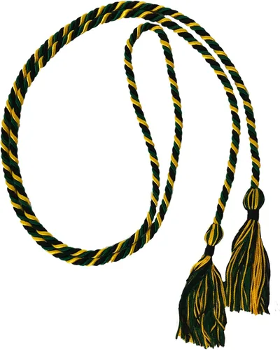 Vista 132 de Cordón de honor de graduación para graduaciones universitarias, escuela secundaria y más duradero y brillante (oro antiguo) - Paquete de 10