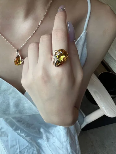 Vista 8 de Txibikn Juego de 4 piezas de joyería de cristal brillante con forma de estrella de moda para mujeres, mujeres, mujeres, esposa, boda, fiesta