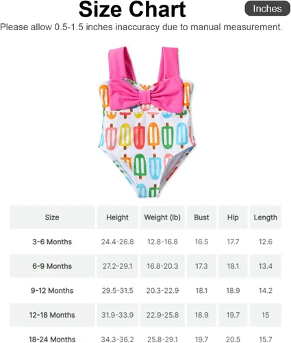 Vista 7 de PATPAT Traje de baño de una sola pieza para niñas de bebé traje de baño de playa de verano para niñas 3M-24M