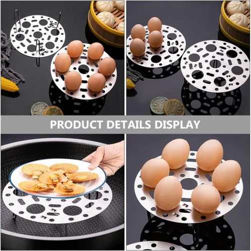 Vista 6 de Stainless Steel Steaming Rack for Eggs Fish and Crab