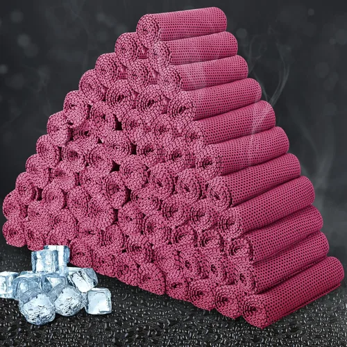 Vista 38 de Honoson Toalla de enfriamiento a granel – Toallas frescas para cuello y cara, microfibra transpirable y deportiva para gimnasio, yoga, viajes