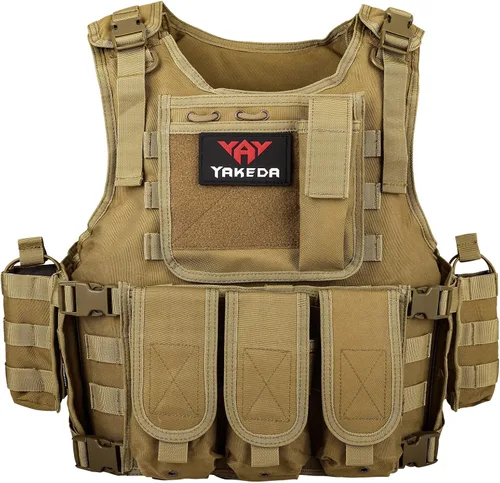 Vista 10 de vAv YAKEDA Chaleco táctico Airsoft para hombre