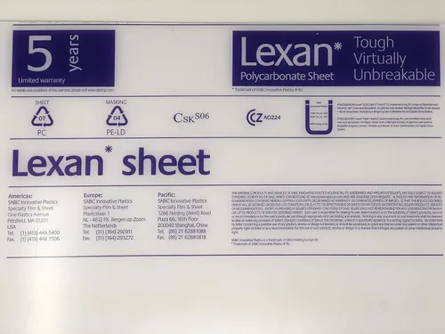 Vista 2 de Polycarbonate Lexan Hoja Transparente 1/8" x 30" x 48" - Thermoforming