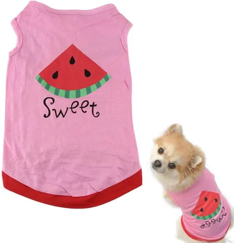 Vista 8 de Camisetas para mascotas lindas camisetas de verano sin mangas para perros y gatos