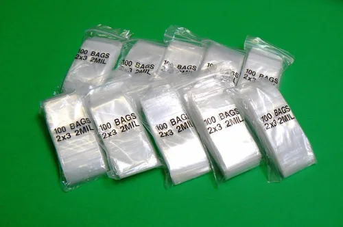 Vista 2 de 1000 bolsas Ziplock de 2 x 3 pulgadas, bolsa de poliéster transparente con cierre de 2 x 3 pulgadas, bolsas de plástico de 2 mil (LZ 1.4 FRE)