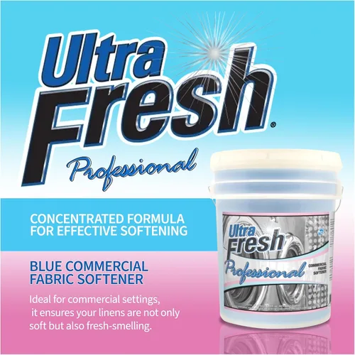 Vista 2 de Ultra Fresh Suavizante profesional de tela de 5 galones para lavadoras comerciales, suavizante líquido para ropa, hasta 640 cargas, fragancia fresca