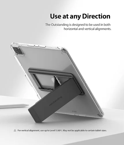 Vista 6 de Ringke Excelente soporte universal para tableta, soporte de acción de resorte, accesorio adhesivo multiángulo para tabletas iPad, lector electrónico