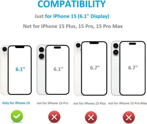 Vista 2 de ONETOP Compatible con iPhone 15 Funda Tipo Cartera con Soporte para Tarjetas, Funda de Cuero PU con Soporte y Ranuras para Tarjetas, Doble Cierre
