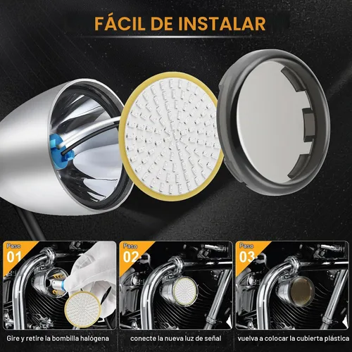 Vista 6 de LivTee Panel de luces LED de freno de parada intermitentes extremadamente brillantes con base 1157, compatible con Harley Dyna Street Glide Road