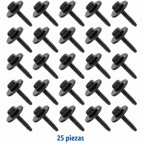Vista 6 de 20 piezas de tornillos para parachoques, protector de salpicaduras, soporte de revestimiento de aletas W716345-S450B para Ford Edge Escape Explorer