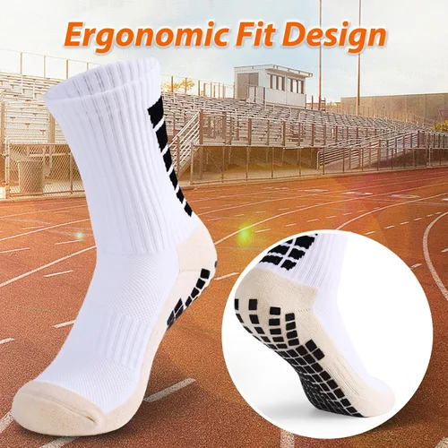 Vista 7 de Calcetines de agarre para hombre, calcetines de entrenamiento de fútbol atlético, calcetines de agarre para hombre para hockey y fútbol