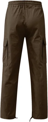 Vista 4 de Pantalones cargo para hombre, leggings y herramientas, varios bolsillos, pantalones de color para hombre, pantalones de pierna recta