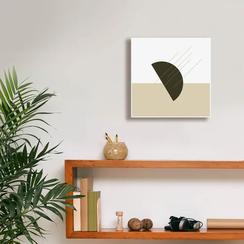 Vista 8 de Epic Graffiti 'Semi Circle-Ray Of Sunshine Green' por Sabrina Balbuena, arte de pared en lienzo, 12 x 12 pulgadas
