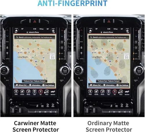 Vista 6 de Protector de pantalla mate compatible con Dodge Ram de 12 pulgadas 2019-2026 1500 2500 3500 antirreflejos, protección de navegación de huellas