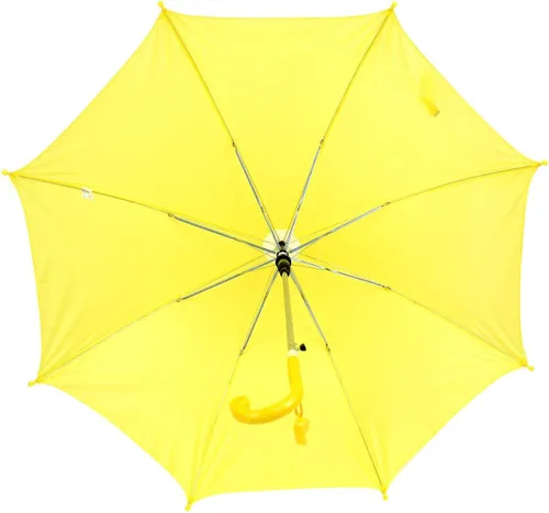 Vista 2 de BG - Paraguas ligero de apertura automática para niños con silbato novedoso (amarillo)