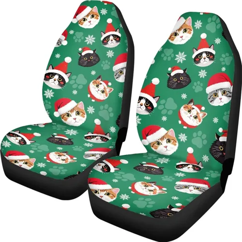 Vista 28 de Mumeson Fundas protectoras de asiento delantero de automóvil con estampado de calavera y girasol, fundas elásticas para asiento de automóvil, 2