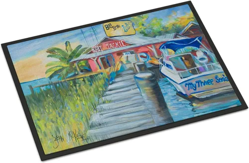 Vista 152 de Caroline's Treasures JMK1017JMAT - Tapete de caza de rana garza azul, 24 x 36 pulgadas, tapete para puerta delantera, interior y exterior