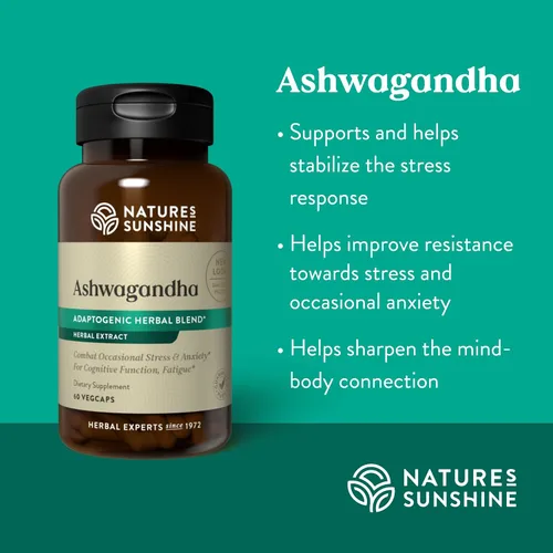 Vista 4 de Nature's Sunshine Ashwagandha, 60 cápsulas vegetales