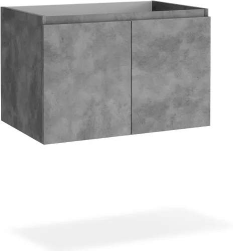 Vista 3 de DAX Malibu - Armario de tocador individual con lavabo Onix, 28 pulgadas, cemento
