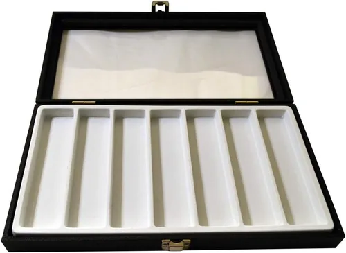 Vista 3 de Caja de almacenamiento de cuero organizador para correas y accesorios de Apple Watch