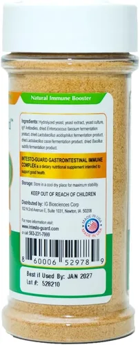 Vista 3 de Probióticos en polvo para perros y gatos El apoyo inmunológico digestivo intestinal apoya la nutrición de la flora intestinal Inmunidad 90G Botella