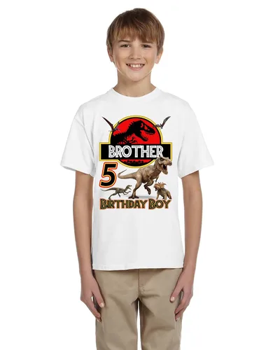 Vista 3 de Personalized Jurasic Birthday Shirt, Add Any Name and Age, Custom Shirts for a Jurasic Birthday Party, Family Matching Shirts.