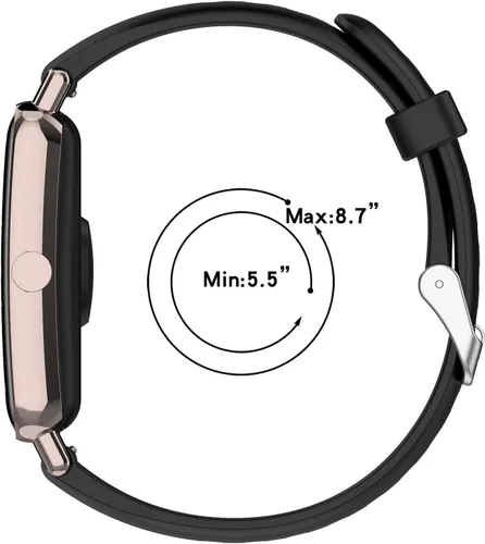 Vista 4 de Senter Banda de liberación rápida de silicona suave de 0.630 in para Huawei Watch Fit Mini Smart Watch