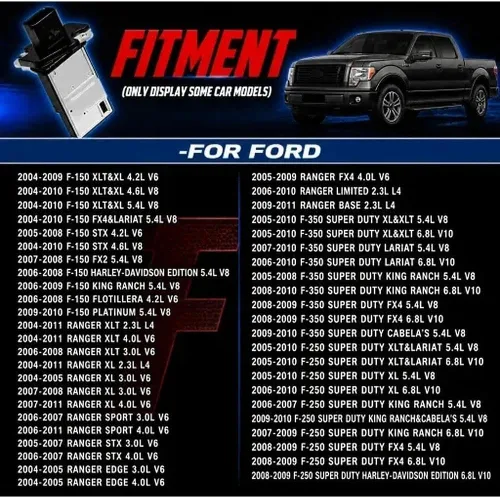 Vista 5 de OYEAUTO Sensor de flujo de aire masivo 3L3A-12B579-BA AFLS131 compatible con Ford F150 F250 E150 E250 E350 para Lincoln, para Mercury