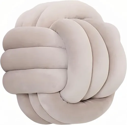 Vista 11 de Almohadas redondas con forma de nudo (menta, 11 pulgadas)