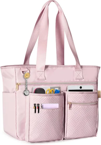 Vista 10 de Fasrom Bolsa de mano para profesores para mujer, bolsas grandes para Negro