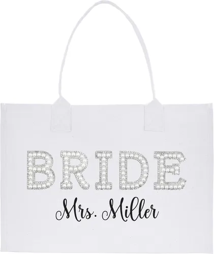 Vista 10 de VANESSA ROSELLA Bride Tote, Custom wedding gift, Personalized bridal bag