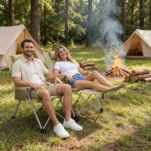 Vista 2 de Silla de camping reclinable, silla plegable al aire libre