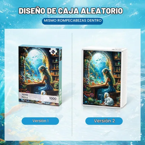 Vista 6 de 1000 Peice Puzzle for Adults Fantasy Undersea Girl Ocean Puzzles Chica submarina