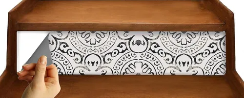 Vista 4 de Stair Riser Strip Vinyl Decal, Amalfi, 5" x 49", Pack of 5