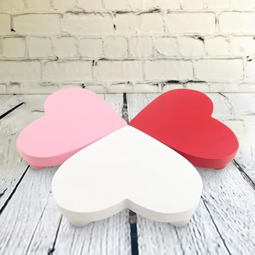 Vista 5 de Heart Risers - Bandeja escalonada para el día de San Valentín, mini elevadores para el día del amor, decoración del hogar, 3