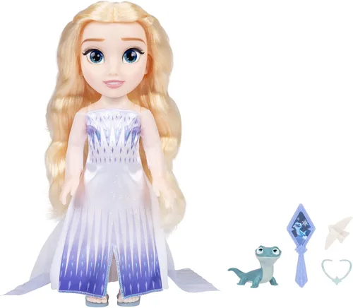 Vista 4 de JAKKS Pacific Frozen Elsa Doll The Snow Queen My Singing Friend Elsa & Bruni Figura