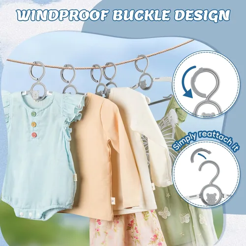 Vista 4 de PIGLOG Perchas para niños, paquete de 40 perchas para bebés, perchas de plástico apilables antideslizantes para ropa de bebé, de 11 a 14 pulgadas