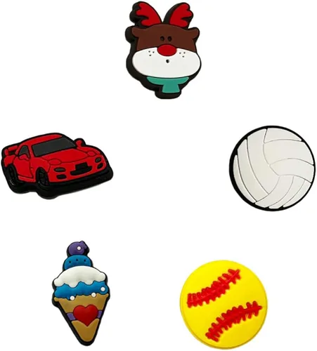 Vista 6 de TANSWEET 3050100125 pcs PVC Random Different Shape Shoe Charms for Shoe Decoration