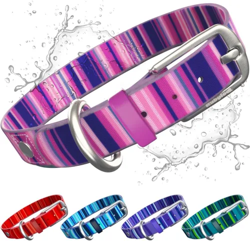 Vista 9 de rubyloo Collar de perro impermeable, lavable, a prueba de olores y suciedad, suave, inodoro, fácil de limpiar, resistente a la decoloración