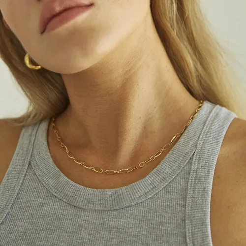 Vista 5 de Aisansty Gargantilla en capas con dije de barra de disco, hecha a mano, chapado en oro de 14 quilates, delicado collar de perlas satélite, collar