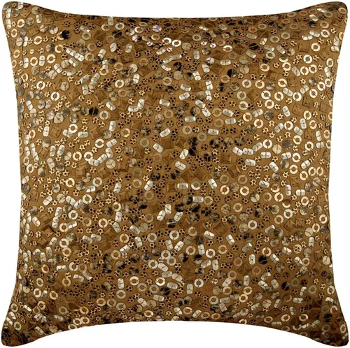 Vista 19 de The HomeCentric Funda de almohada dorada, funda de almohada geométrica moderna, funda de almohada de 12 x 12 pulgadas (11.8 x 11.8 in), funda