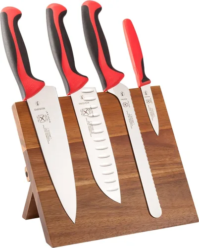 Vista 22 de Mercer Culinary Millennia - Juego de 5 tableros magnéticos con asas negras, acacia, 16 x 8 x 18 pulgadas