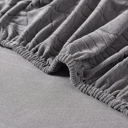 Vista 6 de MINGPINHUIUS - Fundas elásticas para silla con respaldo de ala, 2 piezas, fundas de tela jacquard para sofá, silla, protector de muebles para sala