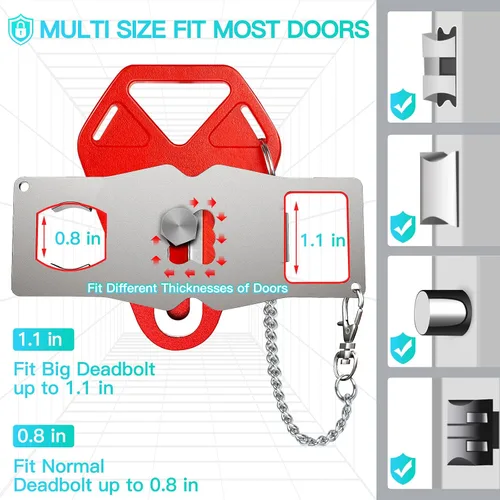 Vista 3 de Cerradura de puerta portátil Seguridad de hotel cerraduras de puerta de hotel para viajeros, casillero de seguridad para apartamentos en el hogar