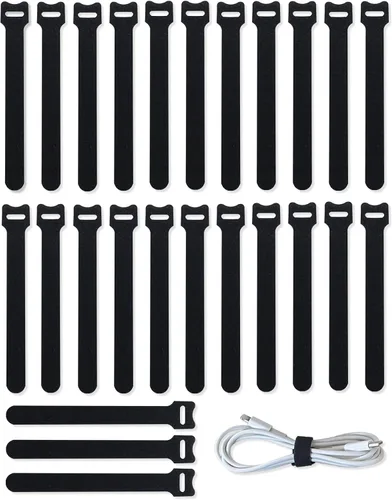 Vista 12 de 60 bridas mixtas para cables, 4 pulgadas + 6 pulgadas + 8 pulgadas, bridas de cable, correas de cable, organizador de cables, ajustable, resistente