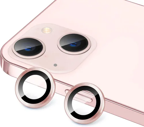 Vista 15 de Protector de Lente de Cámara para iPhone 13 Mini/iPhone 13, Vidrio Templado 9H Anti-Rayones Protector de Pantalla de Cámara de Metal a Prueba