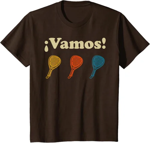 Vista 9 de Camiseta Vamos Padel Player Sport en Español Retro Hombre