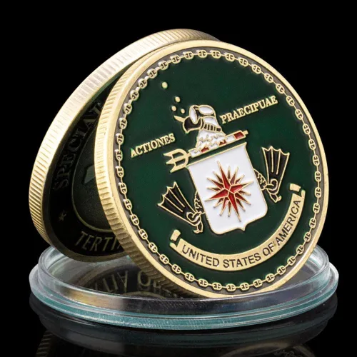 Vista 6 de 1 unids CIA Special Operations Group Tertia Optio Challenge Moneda Premio Graduado Regalo Coleccionable Medalla Monedas