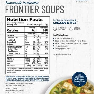 Vista 2 de Frontier Soups Kentucky Homestead - Sopa de pollo y arroz (paquete de 2)